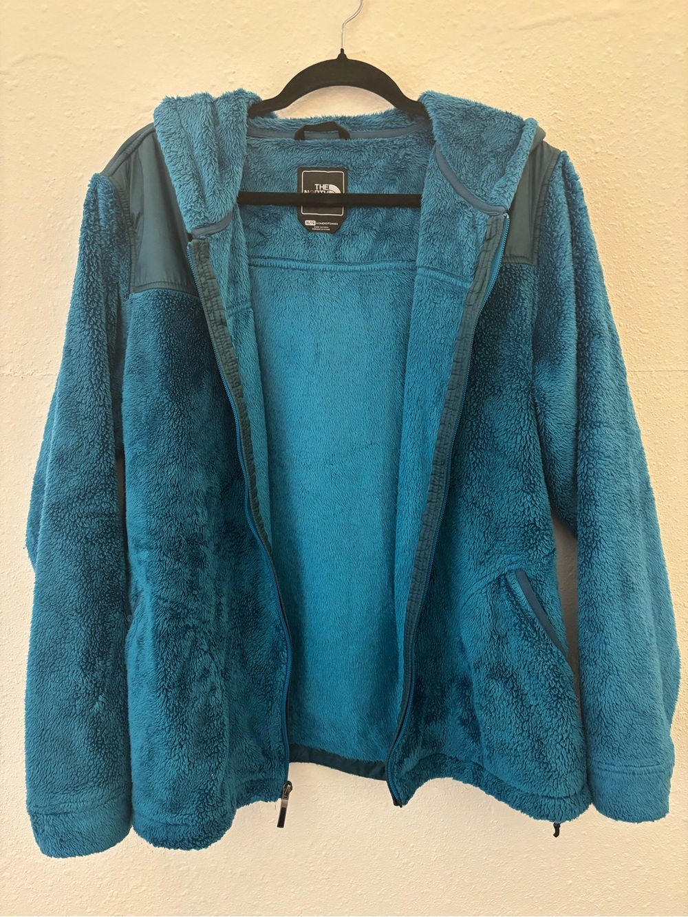 The North Face Women's Teal Plush Hooded Teddy Jacket